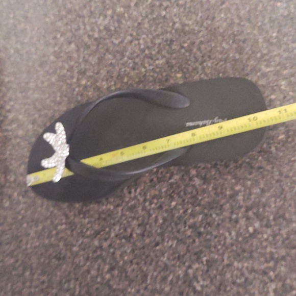 Tommy Bahama Rhinestone Starfish Wedge Sandals Black Size 9 - Picture 12 of 17